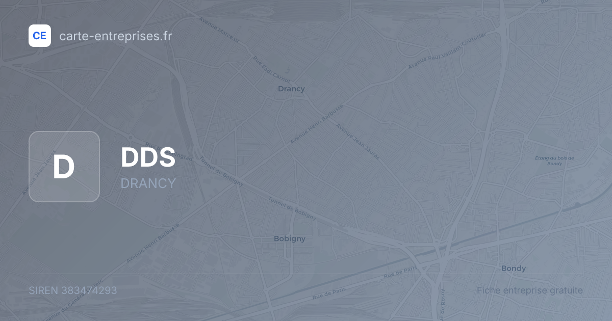DDS — 383474293 — fiche entreprise