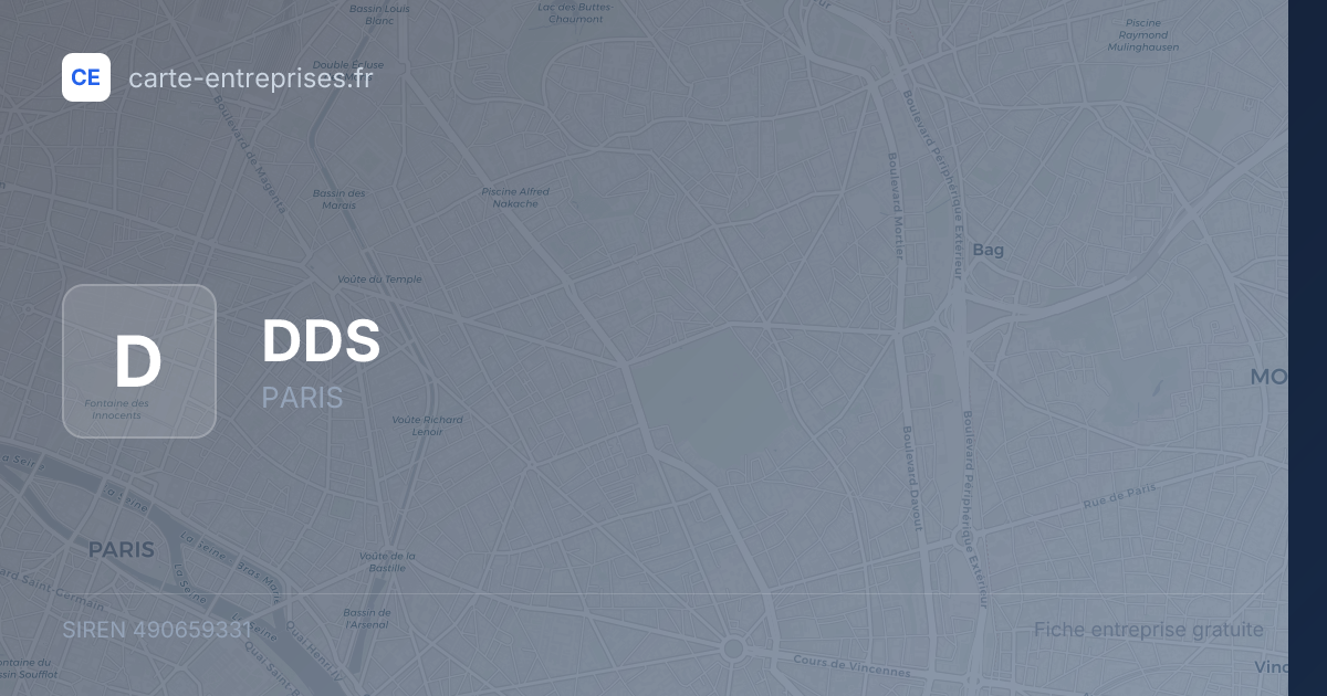 DDS — 490659331 — fiche entreprise