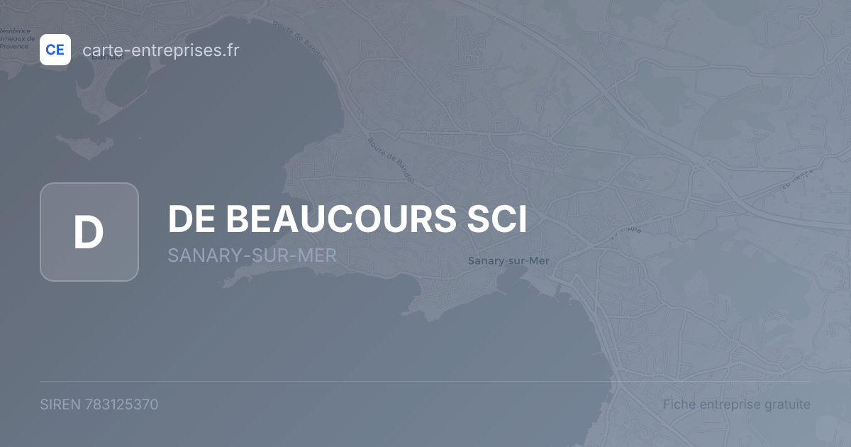 DE BEAUCOURS SCI — 783125370 — fiche entreprise