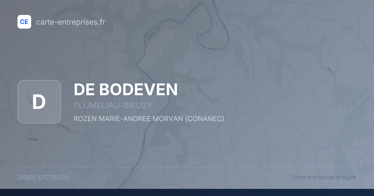 DE BODEVEN — 511778409 — fiche entreprise