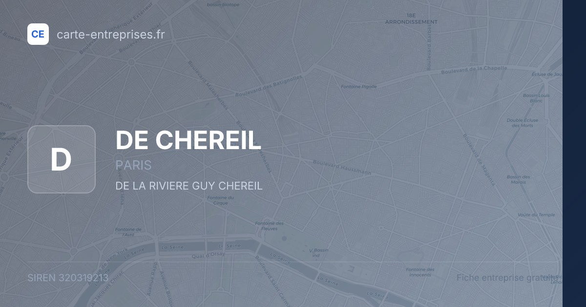DE CHEREIL — 320319213 — fiche entreprise