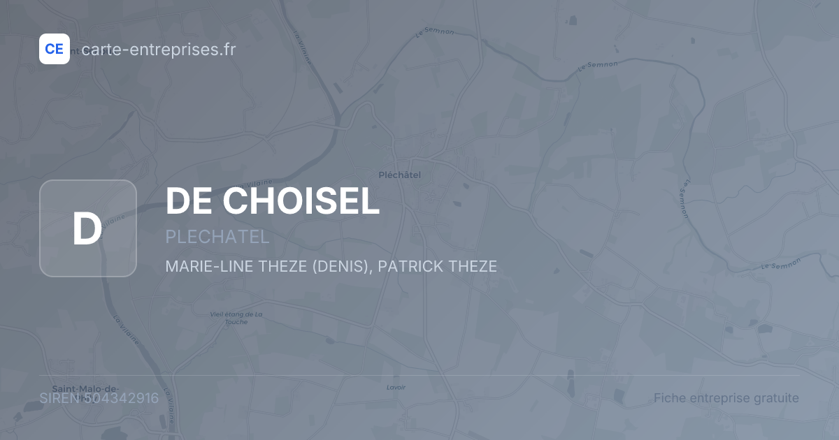 DE CHOISEL — 504342916 — fiche entreprise