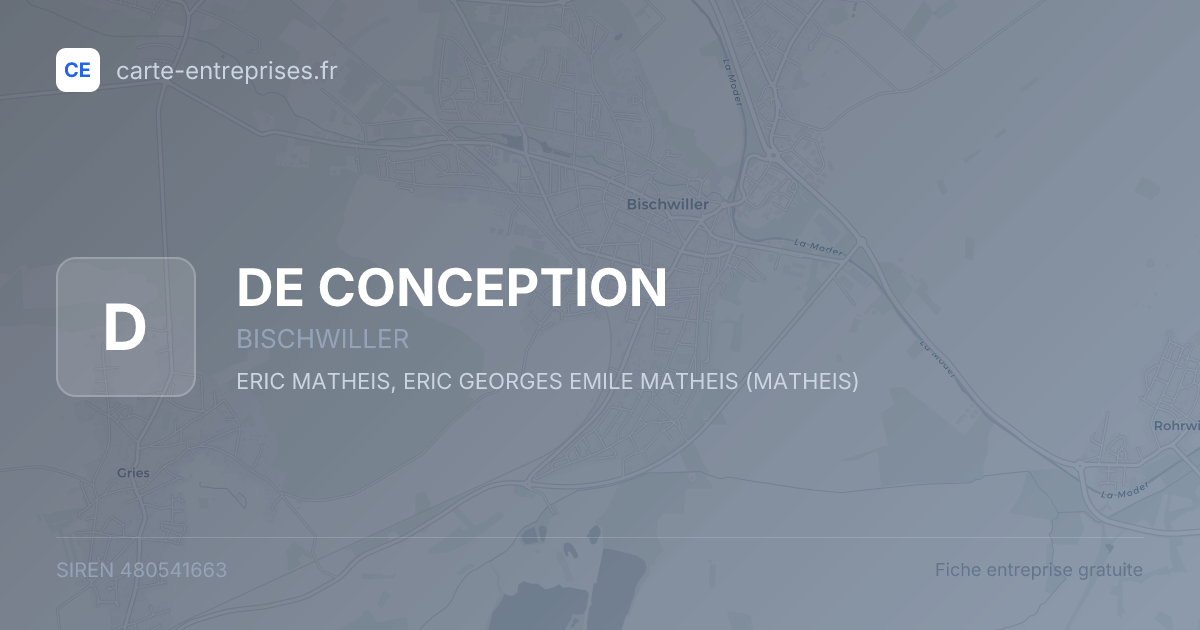 DE CONCEPTION — 480541663 — fiche entreprise