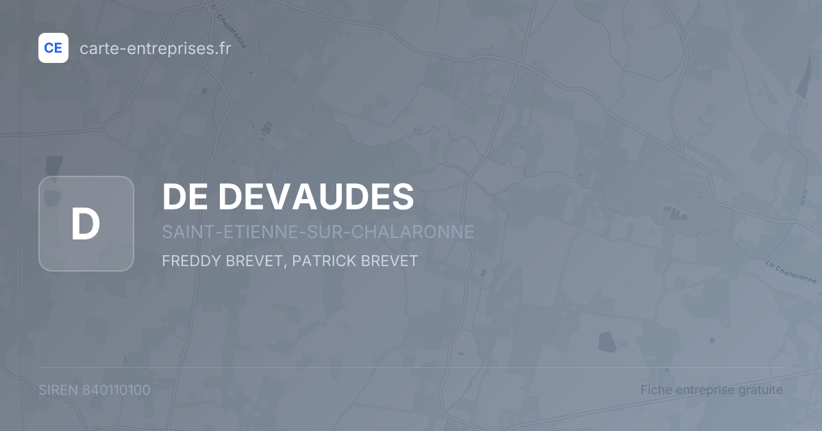 DE DEVAUDES — 840110100 — fiche entreprise