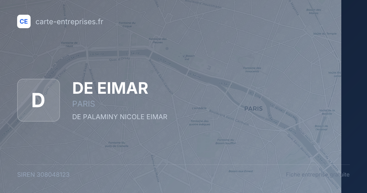 DE EIMAR — 308048123 — fiche entreprise