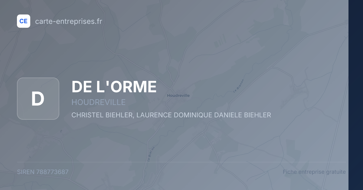 DE L'ORME — 788773687 — fiche entreprise