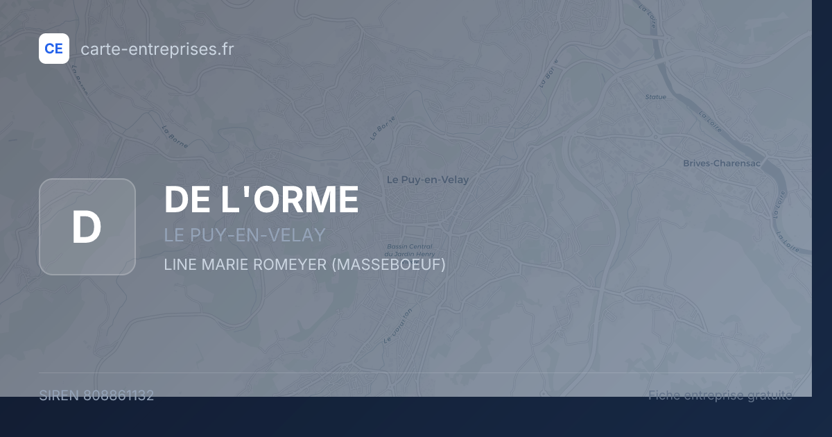 DE L'ORME — 808861132 — fiche entreprise