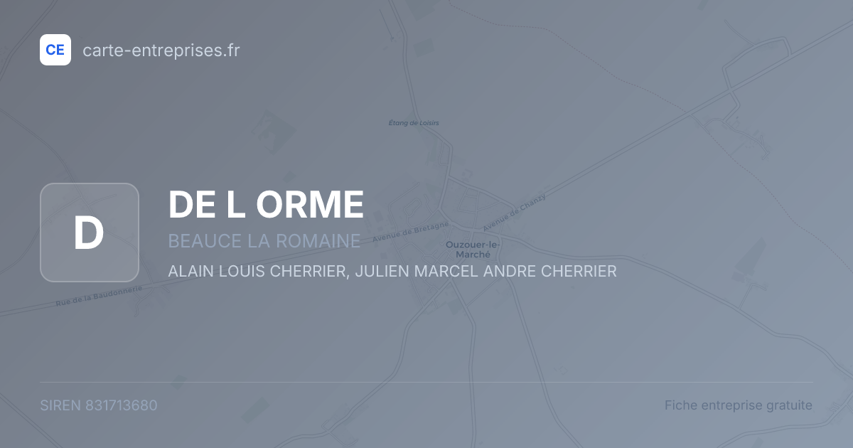 DE L ORME — 831713680 — fiche entreprise