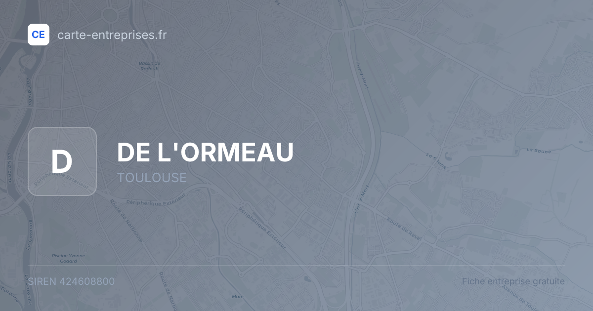 DE L'ORMEAU — 424608800 — fiche entreprise