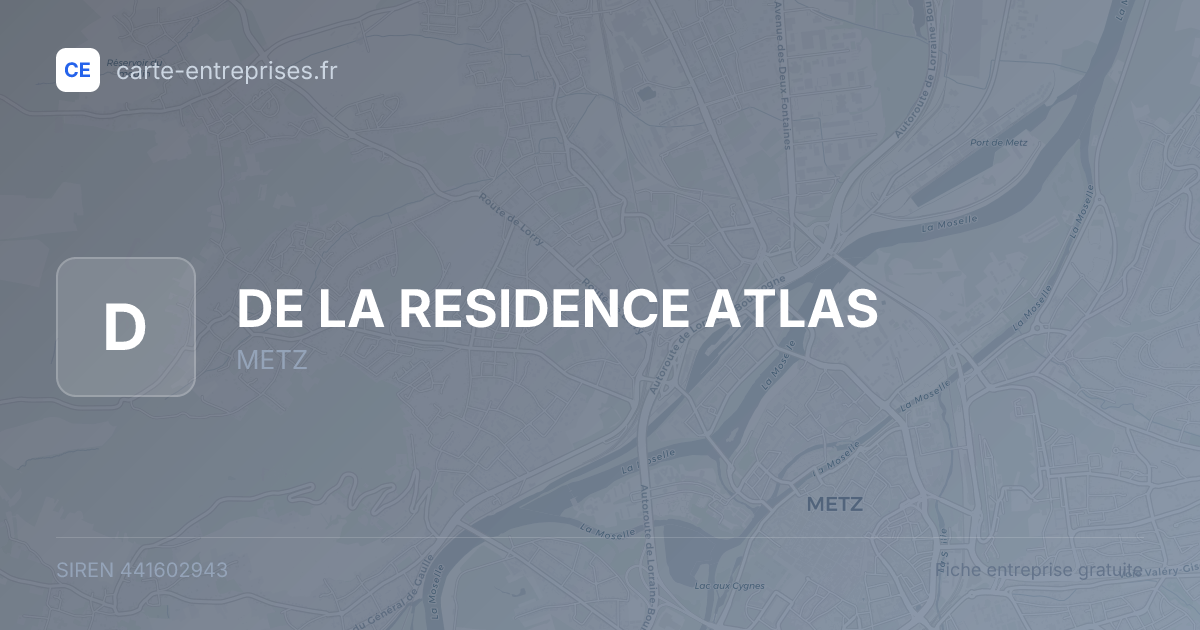 DE LA RESIDENCE ATLAS — 441602943 — fiche entreprise