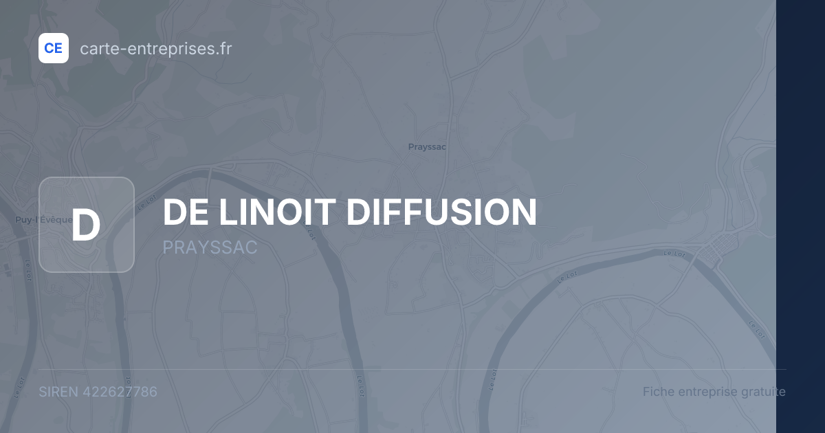 DE LINOIT DIFFUSION — 422627786 — fiche entreprise