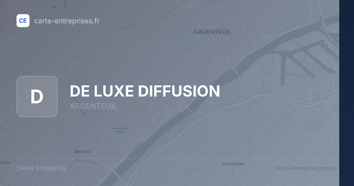DE LUXE DIFFUSION — 331889139 — fiche entreprise