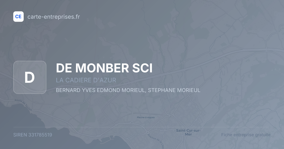 DE MONBER SCI — 331785519 — fiche entreprise