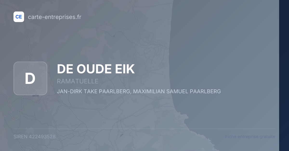 DE OUDE EIK — 422493528 — fiche entreprise