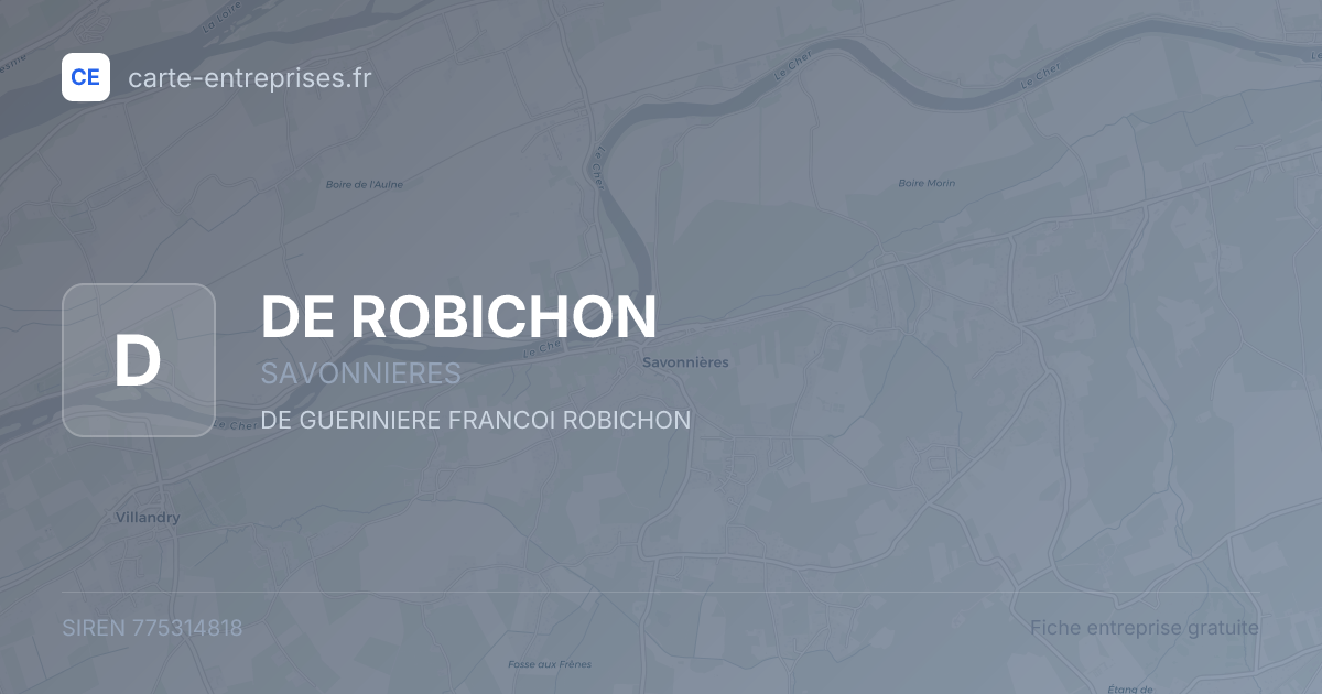 DE ROBICHON — 775314818 — fiche entreprise