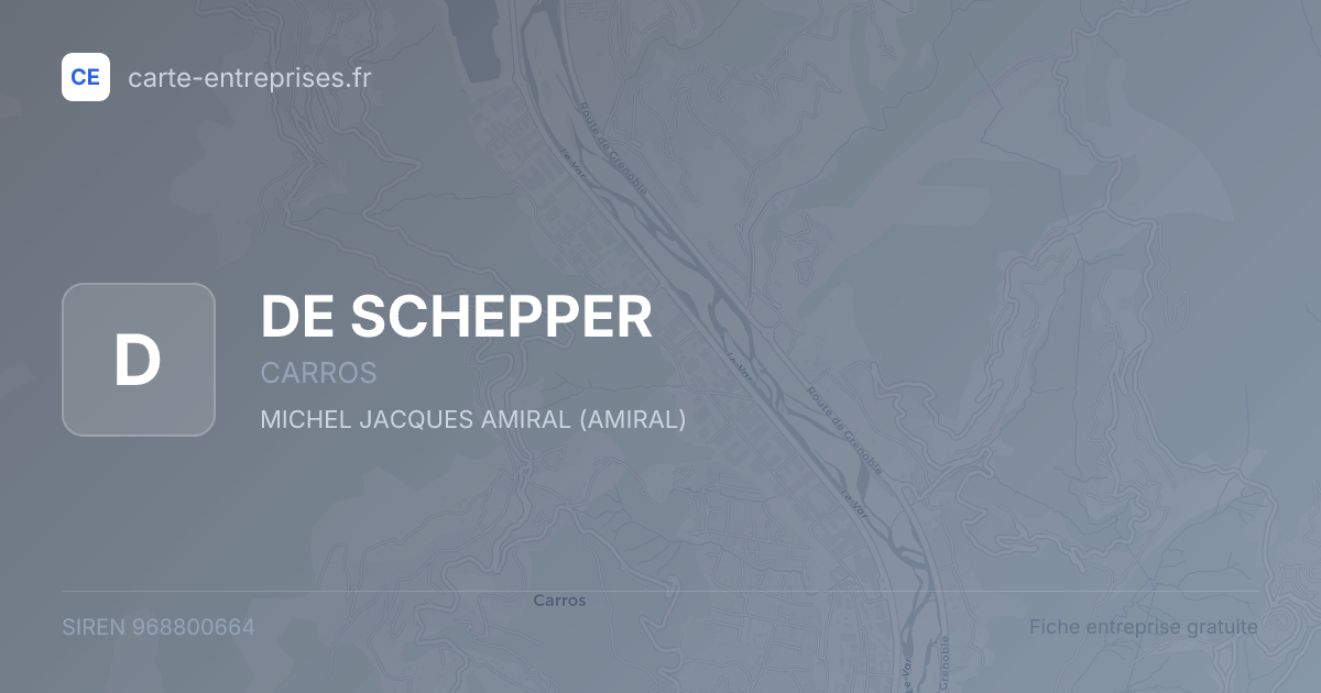 DE SCHEPPER — 968800664 — fiche entreprise