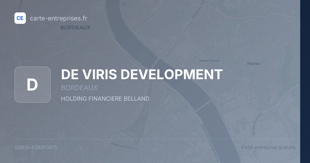DE VIRIS DEVELOPMENT — 438913915 — fiche entreprise
