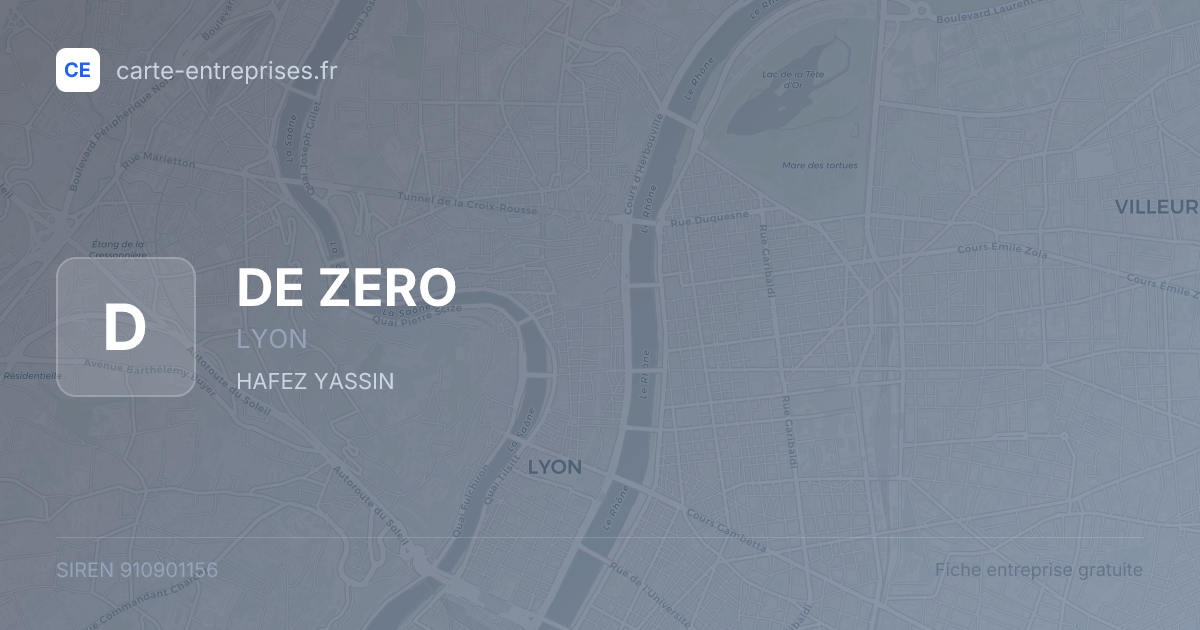 DE ZERO — 910901156 — fiche entreprise