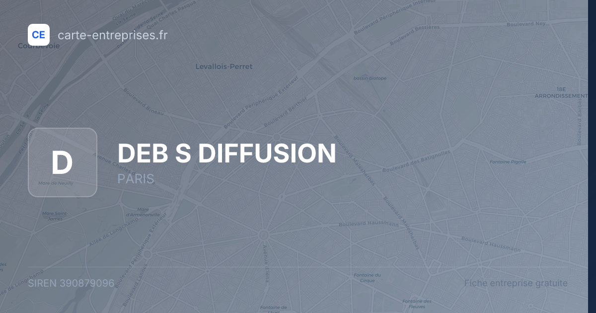 DEB S DIFFUSION — 390879096 — fiche entreprise