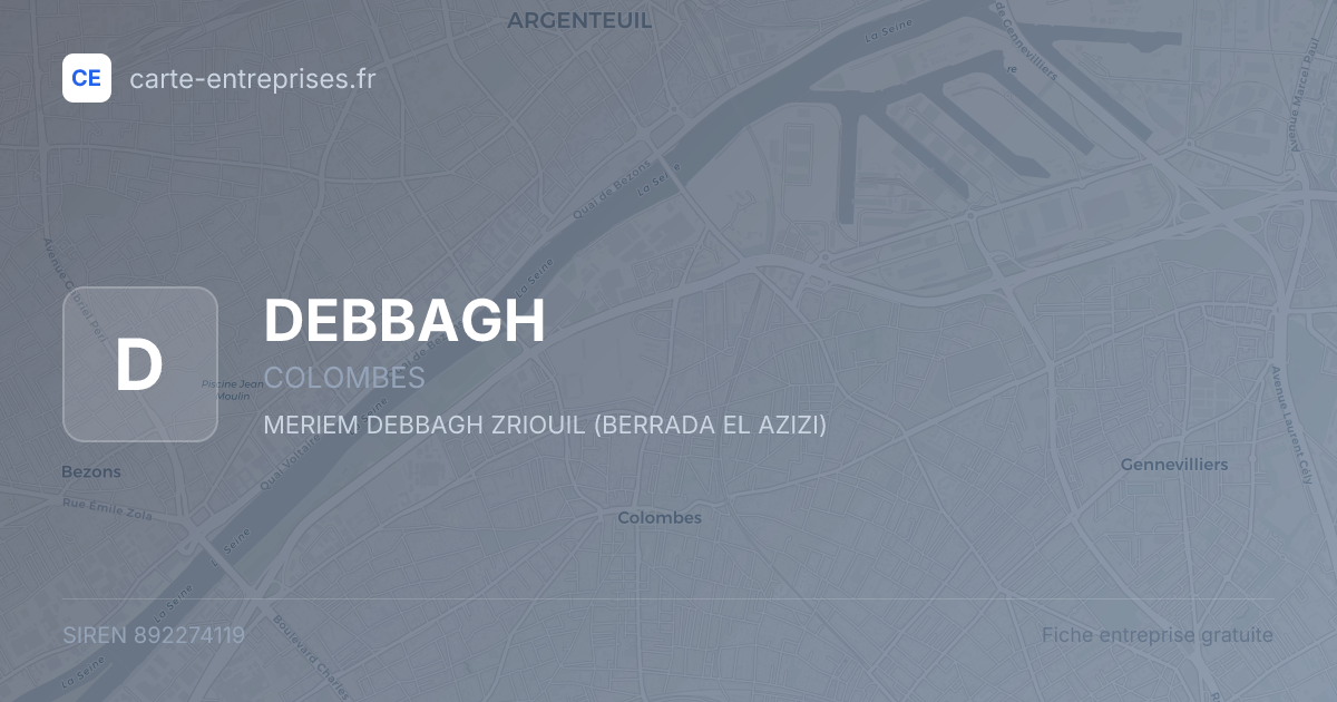 DEBBAGH — 892274119 — fiche entreprise