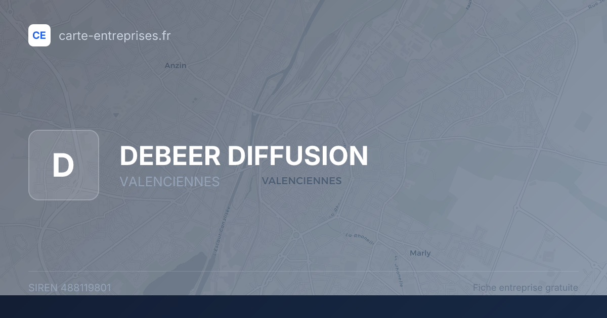 DEBEER DIFFUSION — 488119801 — fiche entreprise