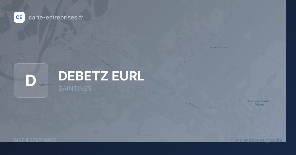 DEBETZ EURL — 379746902 — fiche entreprise