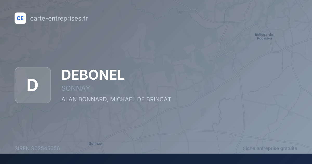 DEBONEL — 902545656 — fiche entreprise