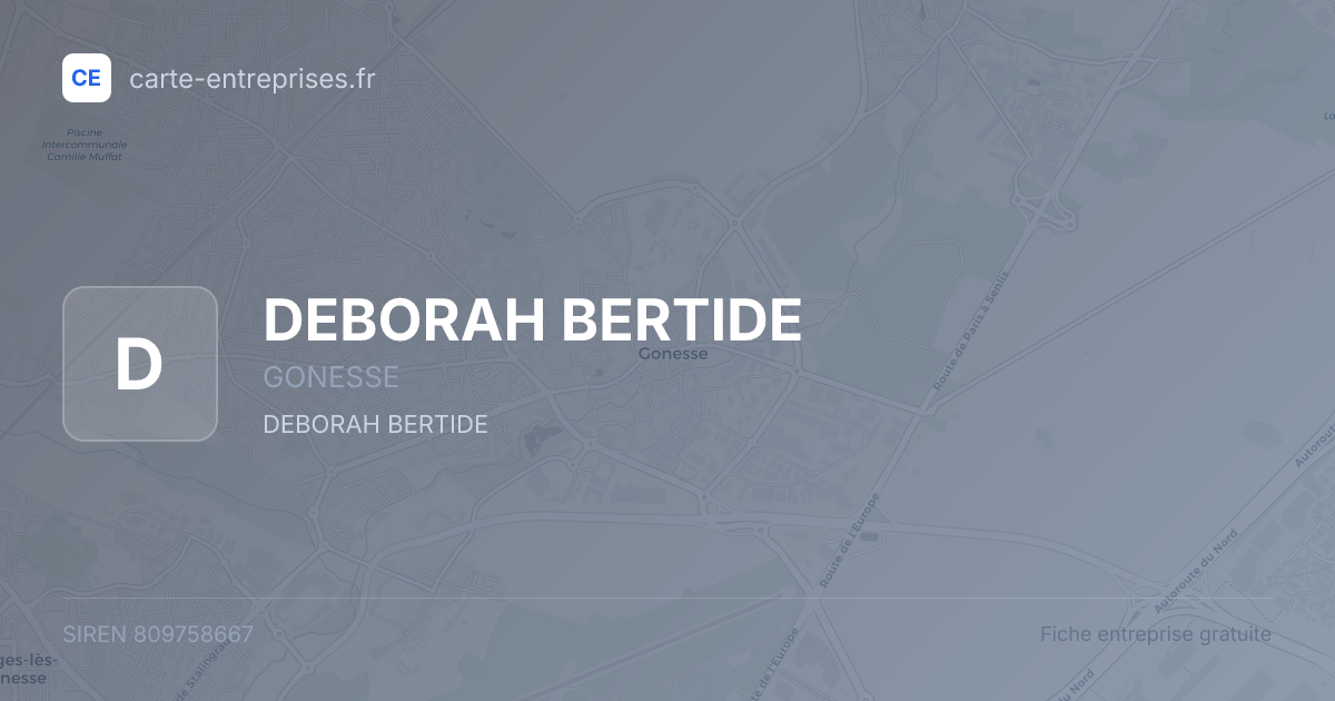 DEBORAH BERTIDE — 809758667 — fiche entreprise
