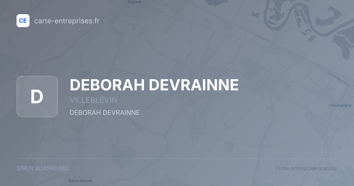 DEBORAH DEVRAINNE — 804960482 — fiche entreprise