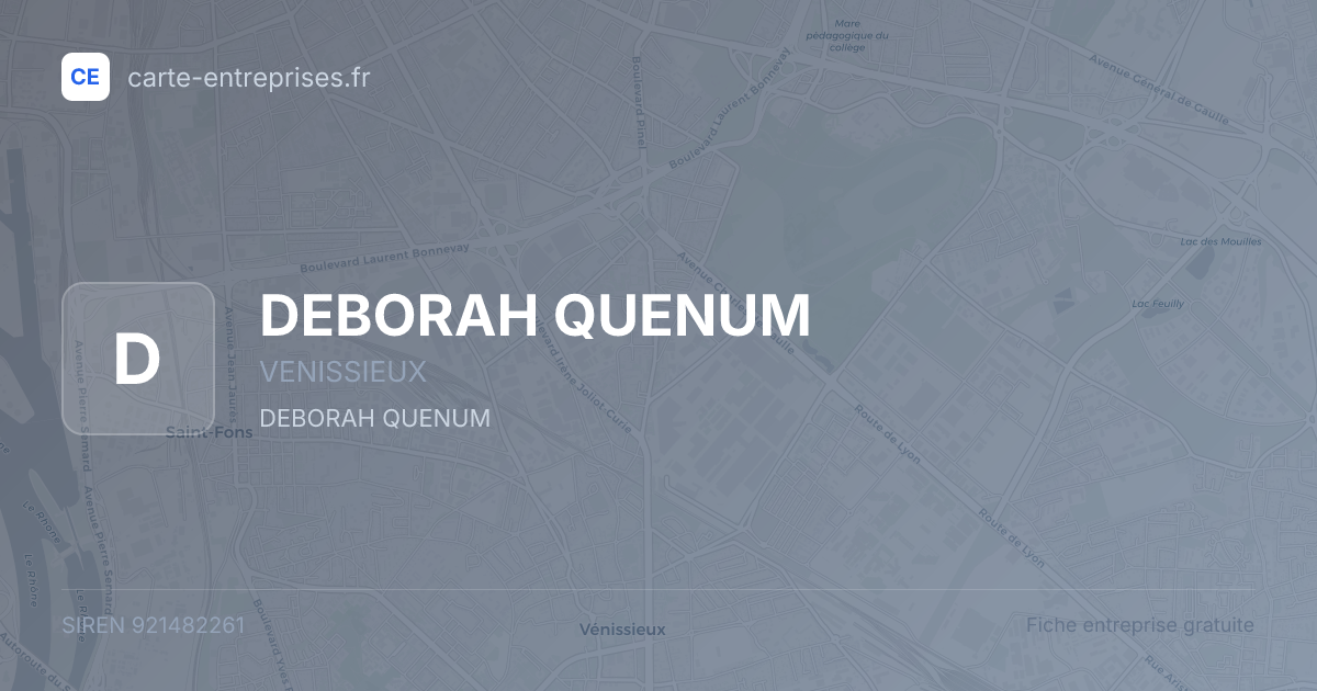 DEBORAH QUENUM — 921482261 — fiche entreprise
