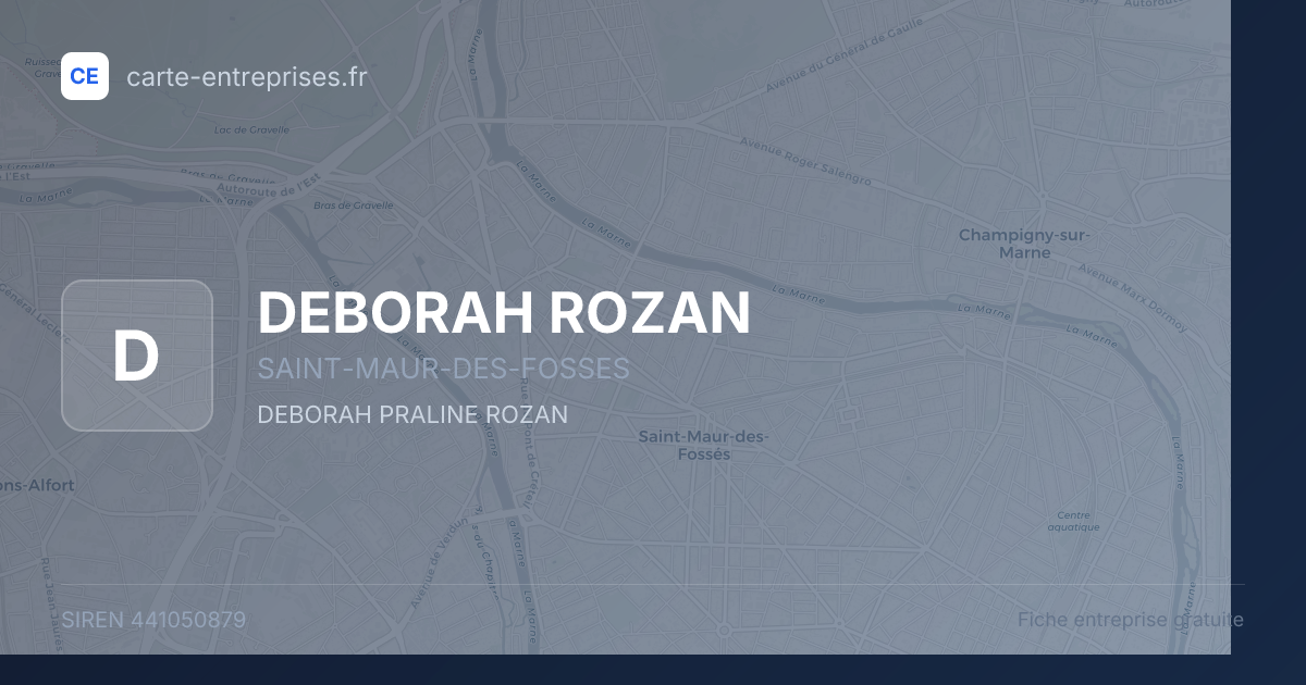 DEBORAH ROZAN — 441050879 — fiche entreprise
