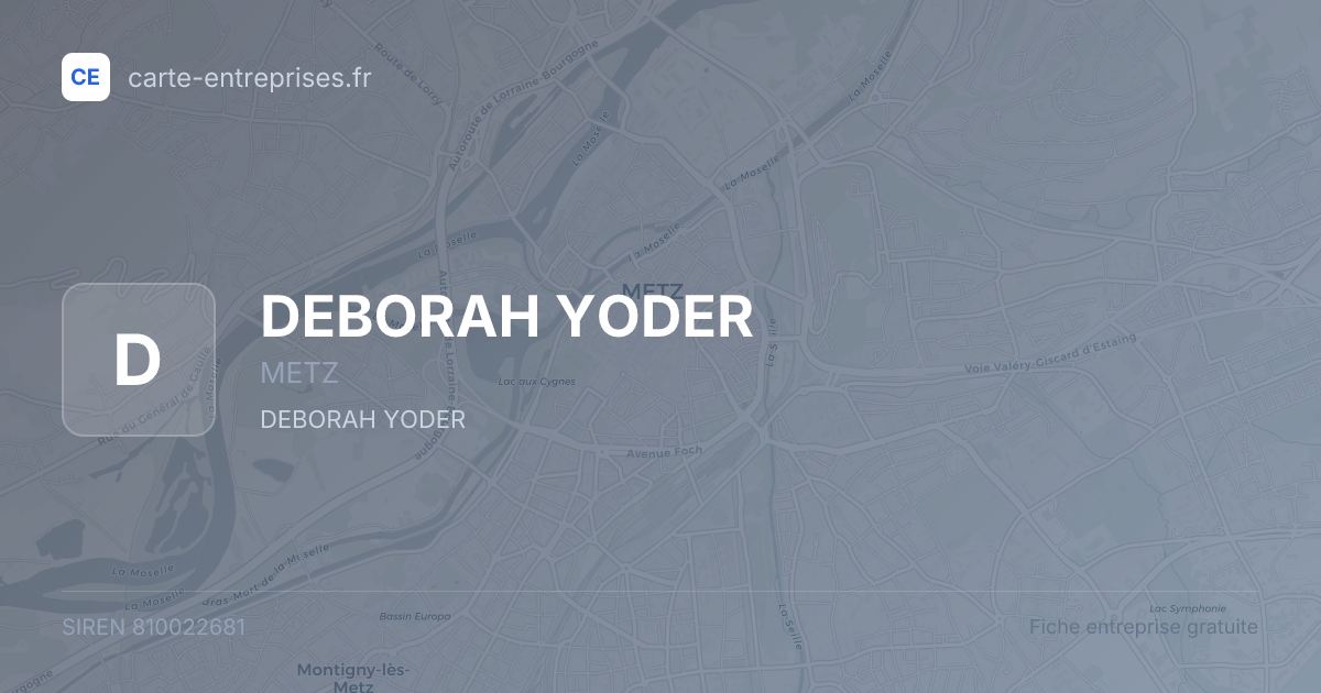 DEBORAH YODER — 810022681 — fiche entreprise