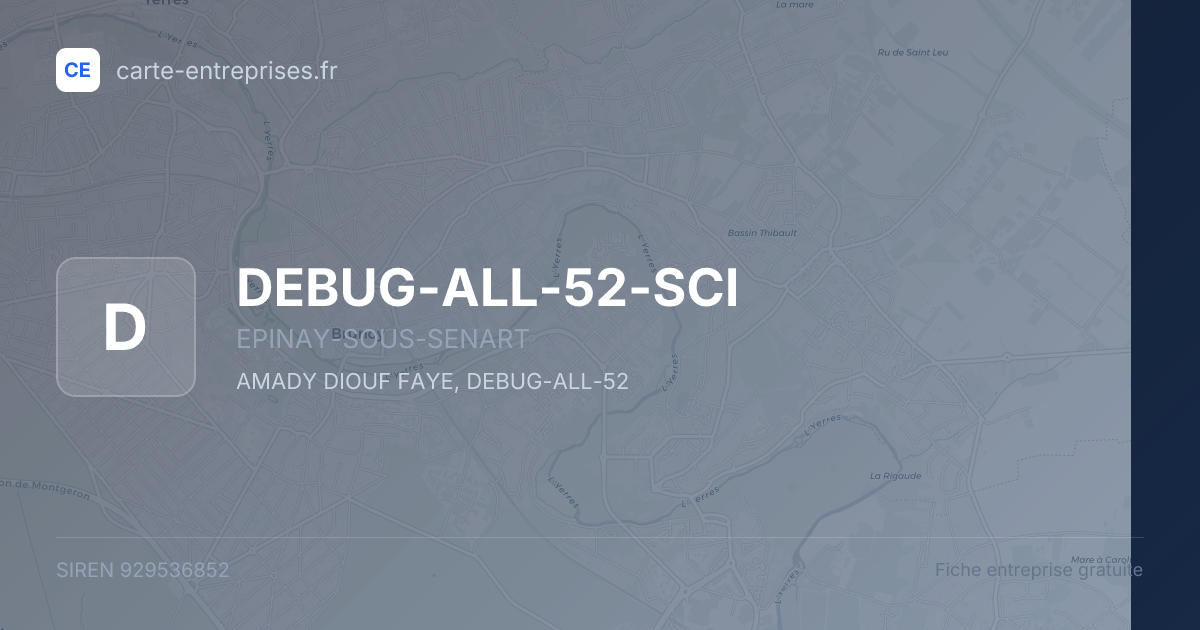 DEBUG-ALL-52-SCI — 929536852 — fiche entreprise