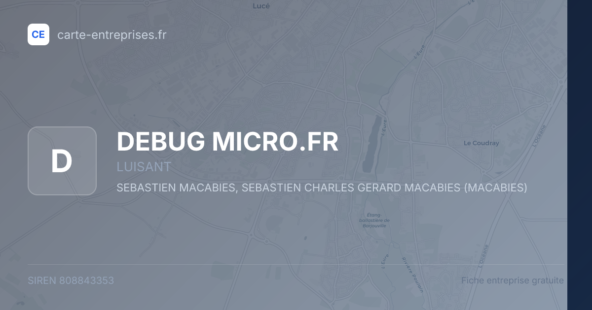 DEBUG MICRO.FR — 808843353 — fiche entreprise