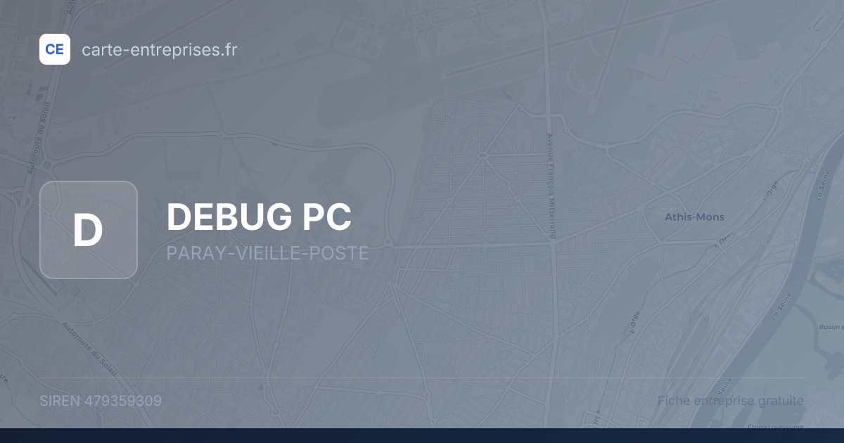 DEBUG PC — 479359309 — fiche entreprise