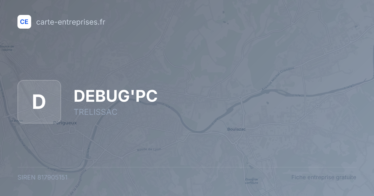 DEBUG'PC — 817905151 — fiche entreprise