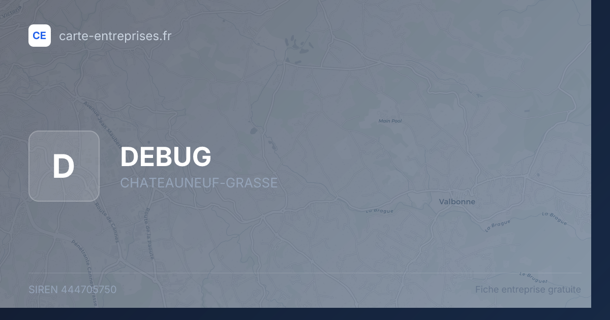 DEBUG — 444705750 — fiche entreprise