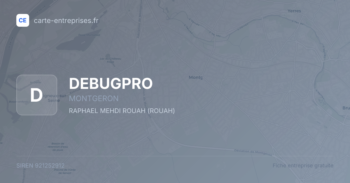 DEBUGPRO — 921252912 — fiche entreprise