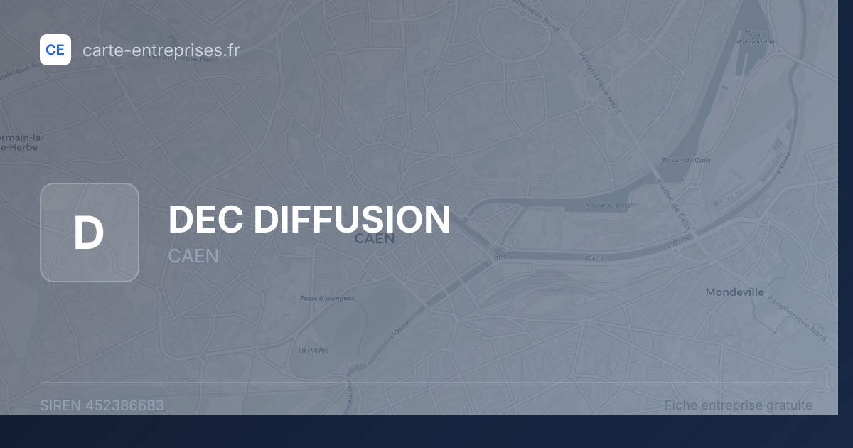 DEC DIFFUSION — 452386683 — fiche entreprise