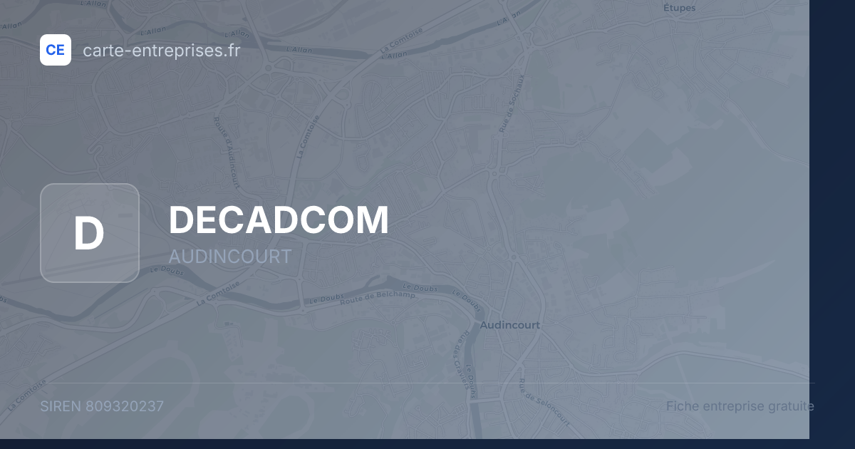 DECADCOM — 809320237 — fiche entreprise