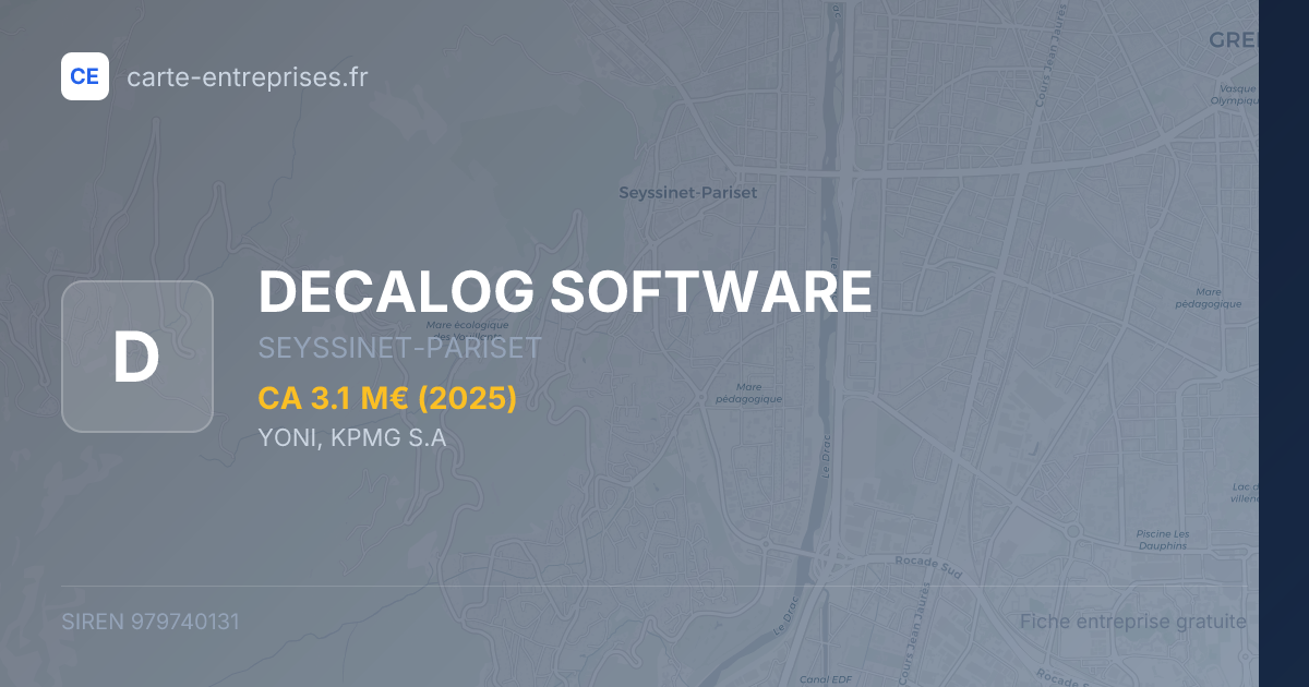 DECALOG SOFTWARE — 979740131 — fiche entreprise