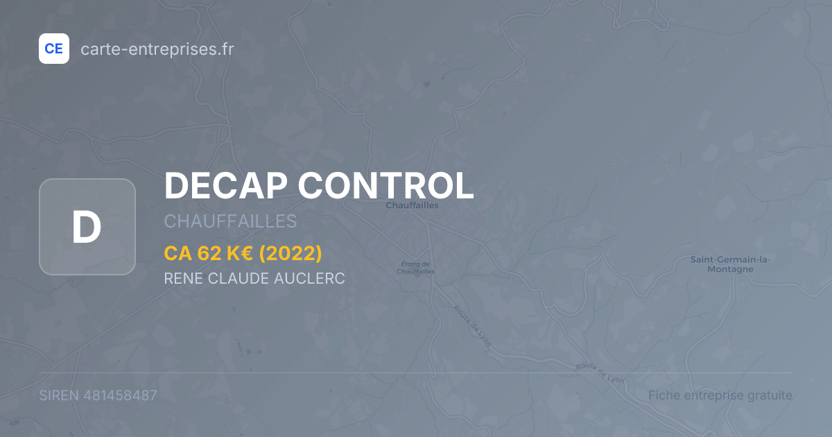DECAP CONTROL — 481458487 — fiche entreprise