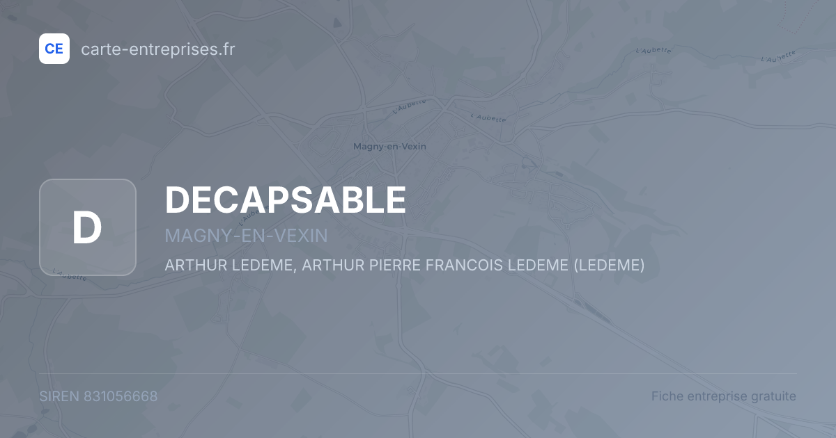 DECAPSABLE — 831056668 — fiche entreprise