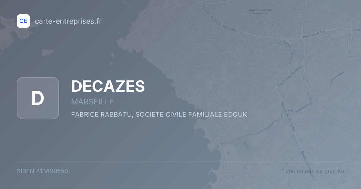 DECAZES — 413899550 — fiche entreprise