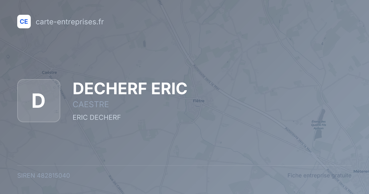 DECHERF ERIC — 482815040 — fiche entreprise