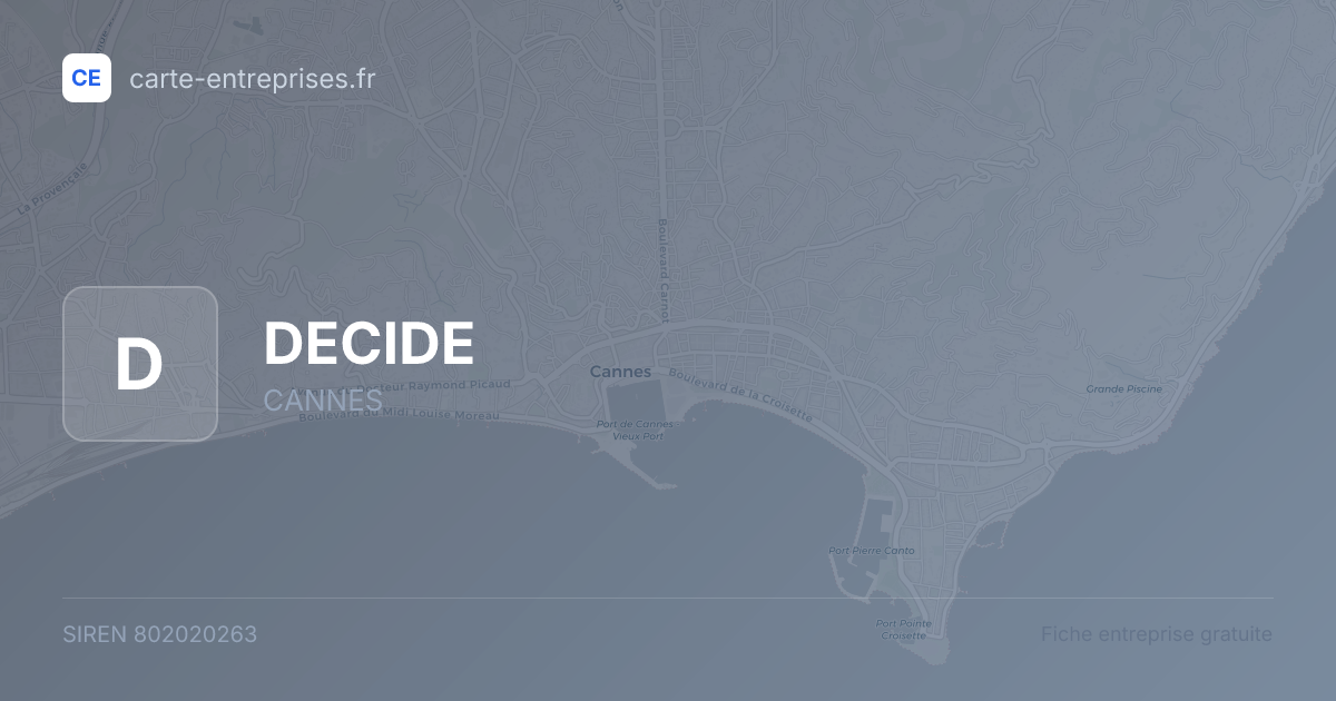 DECIDE — 802020263 — fiche entreprise