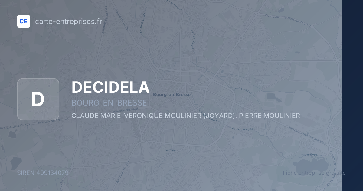 DECIDELA — 409134079 — fiche entreprise