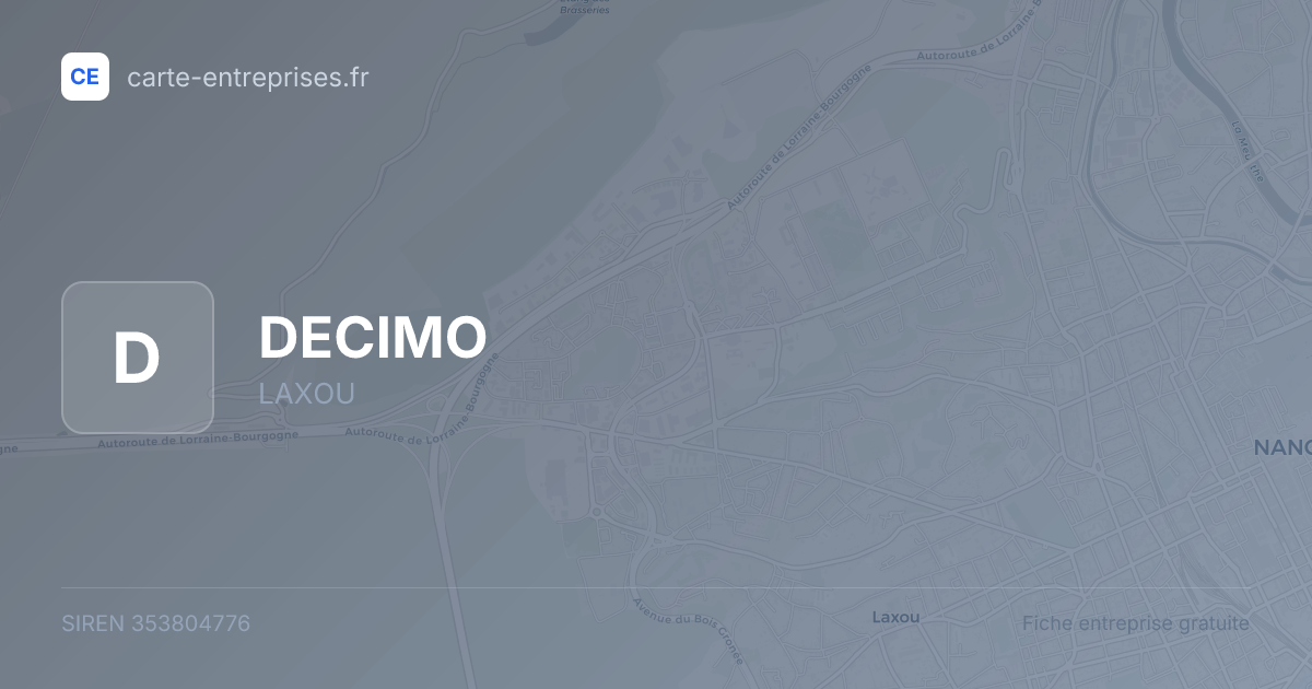 DECIMO — 353804776 — fiche entreprise