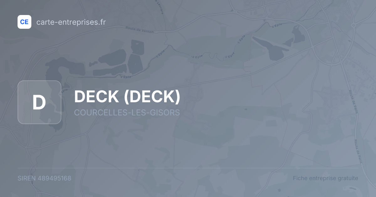 DECK — 489495168 — fiche entreprise