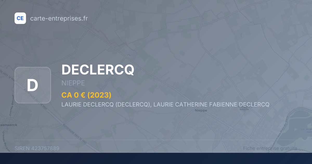 DECLERCQ — 423757889 — fiche entreprise